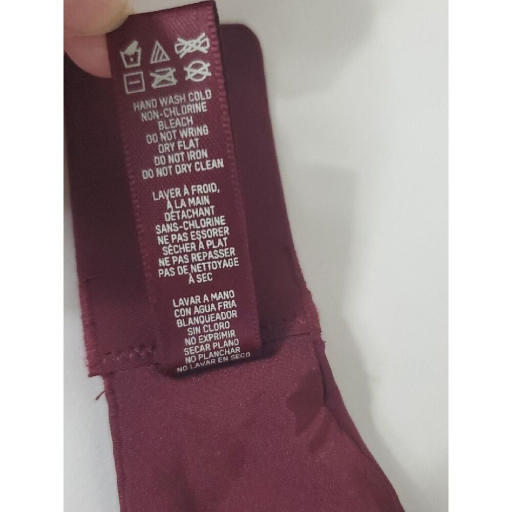 SKIMS Unlined Demi Bra in Deep Burgundy Size 34DD - Picture 7 of 8